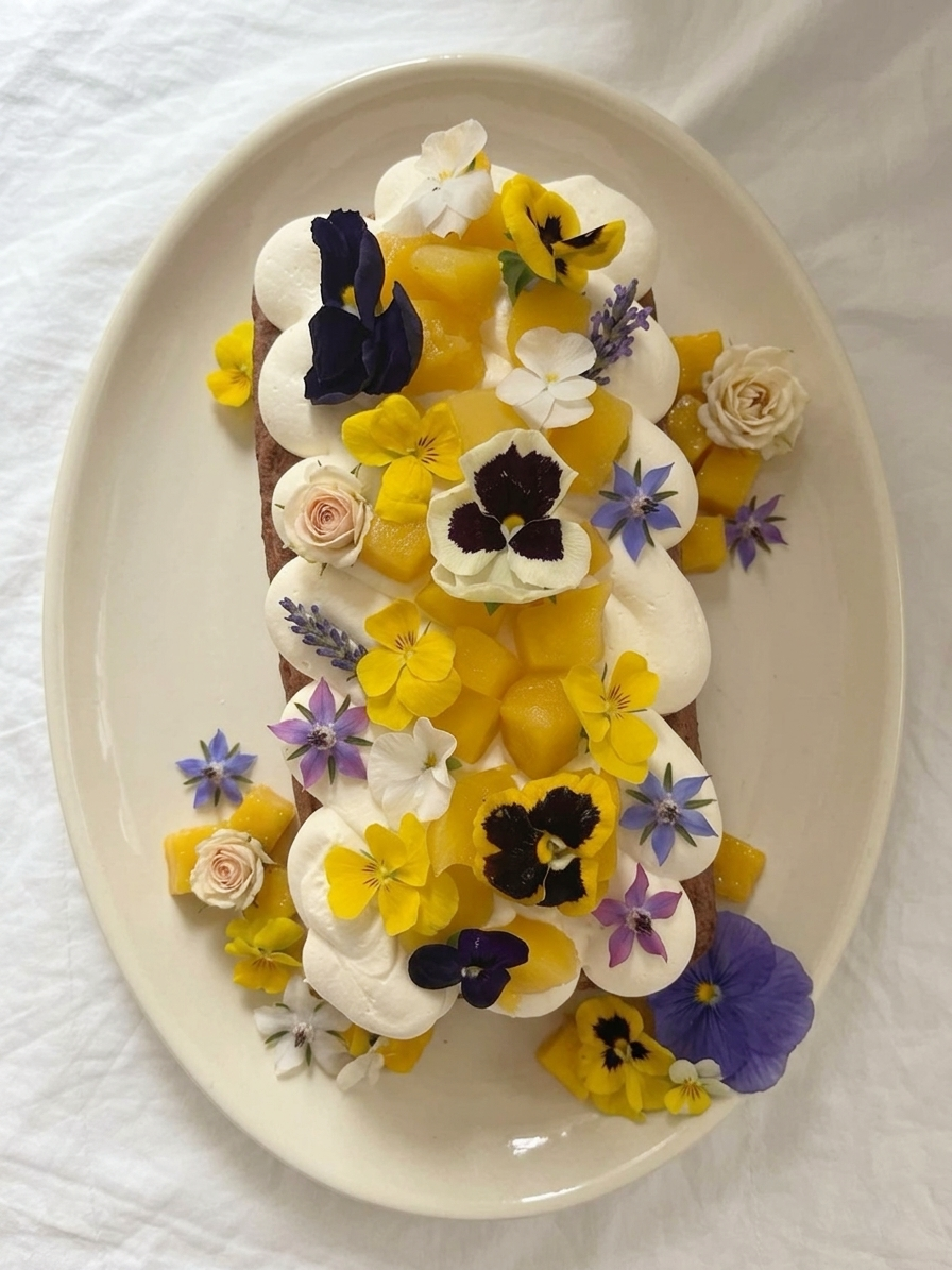 Mango Lemon Loaf with Honey Mango Topping