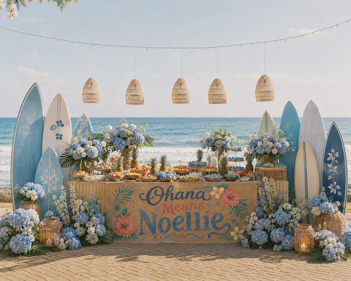 Ohana Means Noellie: Our Stitch Day Surf Kid Party